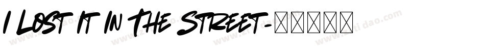 I Lost It In The Street字体转换